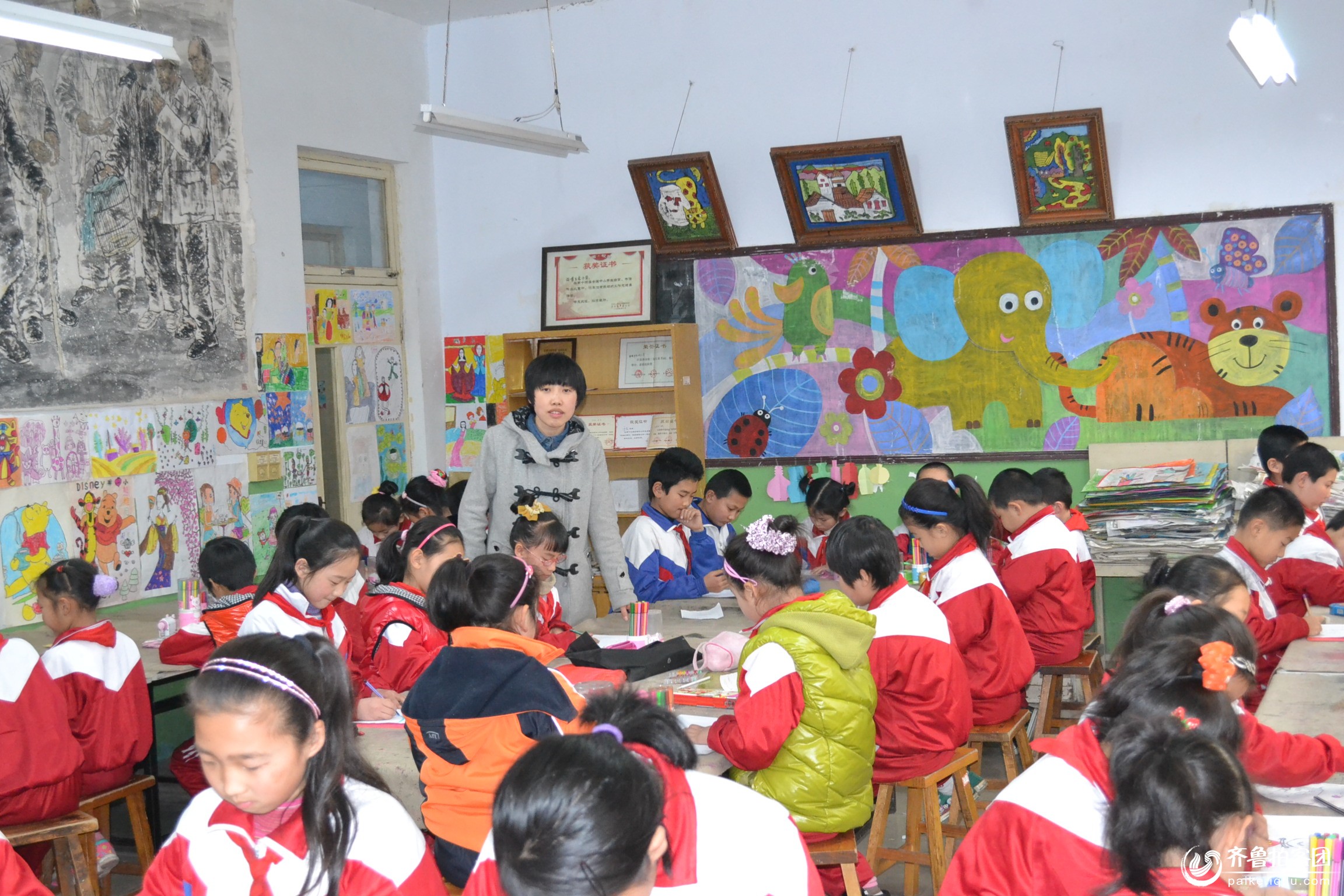 临淄区王朱小学校本特色课程--美术 - 淄博拍客