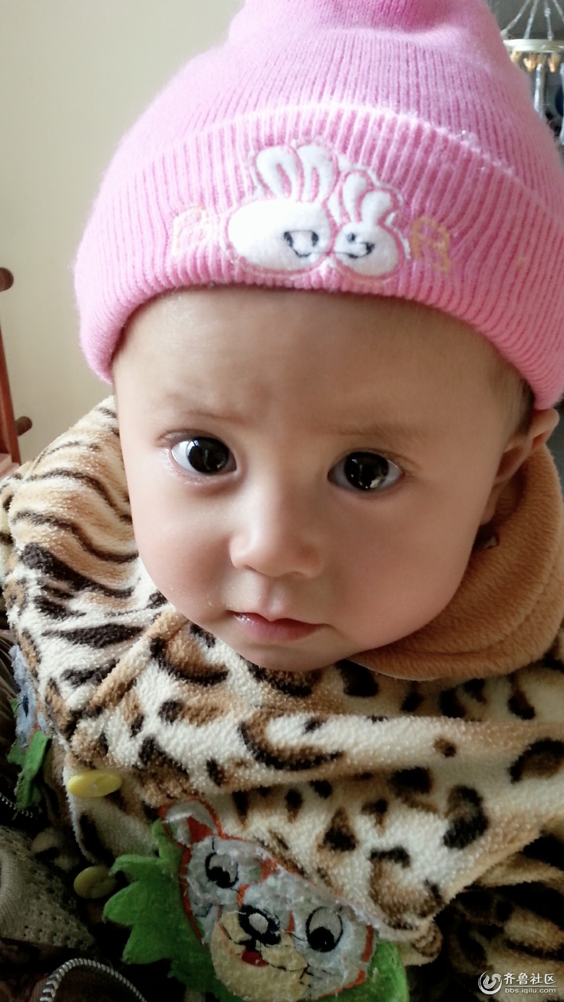 小龙女妞妞是十二月二十一号凌晨一点半出生的,五六个小时以前还打满将呢,想想就觉得很可笑,竟然以这样的方式迎接她的出生!妞妞八个多月就会爬了,小腿很有力气,天天在床上蹬来蹬去,夏天凉席滑蹬着用不上力气还把自己气哭了 现在已经会走路了,虽然走不稳跟不倒翁一样,但是她已经不让人抱了,非得要下地跑,很替宝宝高兴 下面晒妞妞照片 妞妞四个月 这小表情 看啥呢