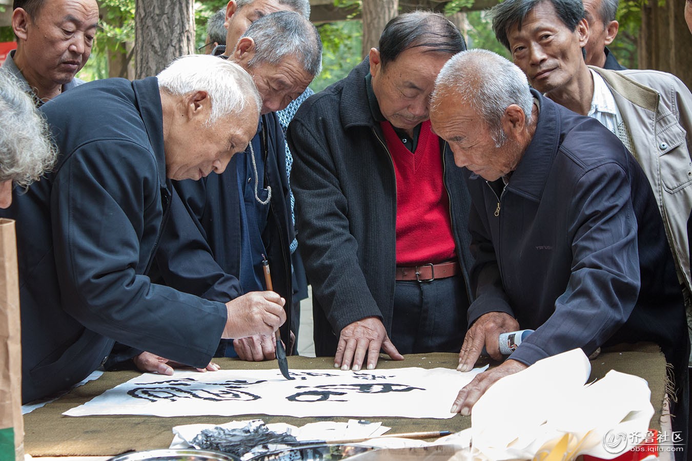 "重阳节为80岁老人赠字画"公益外拍活动纪实三