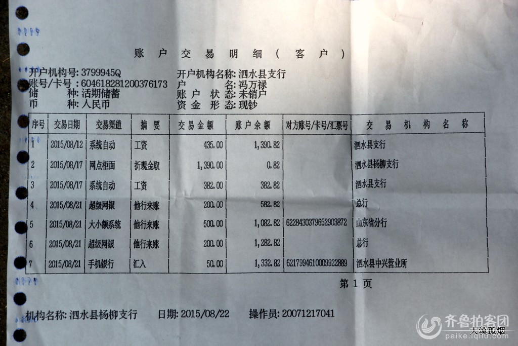 泗水拍客团救助白血病儿童冯晓萌(二) .