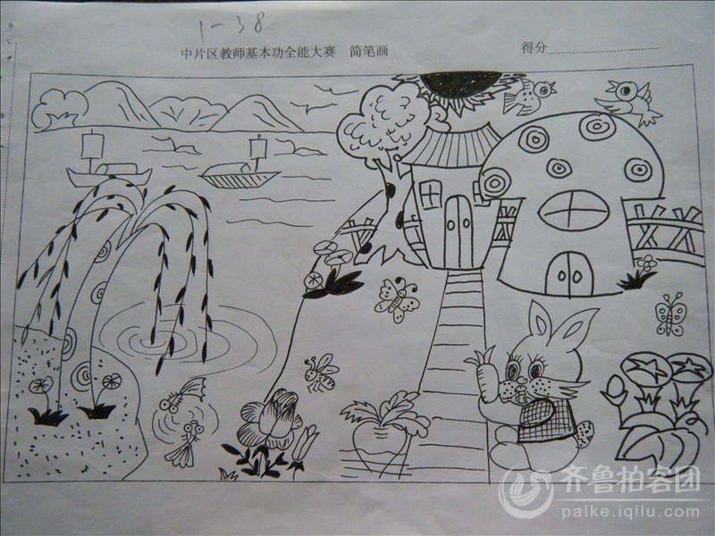 幼儿园主题美丽花园简笔画