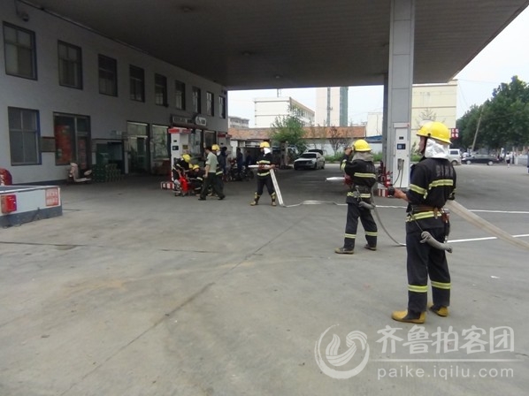 费县消防大队组织对辖区内的石油化工企业进行