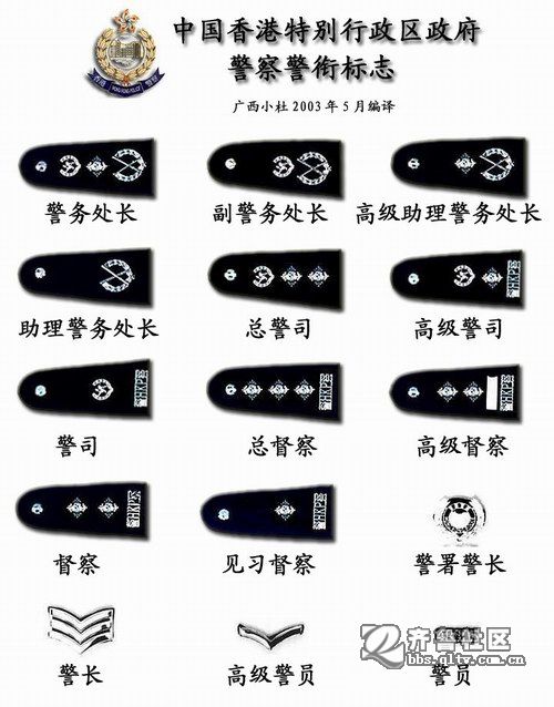 新式人民警察警衔样式