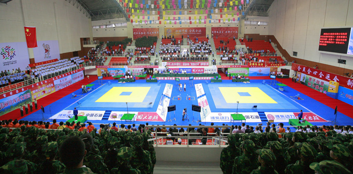 第十一届全国运动会跆拳道比赛在滕州奥体中心